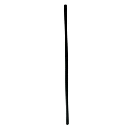 Wrapped Jumbo Straws, 10.25", Polypropylene, Black, 2,000/carton