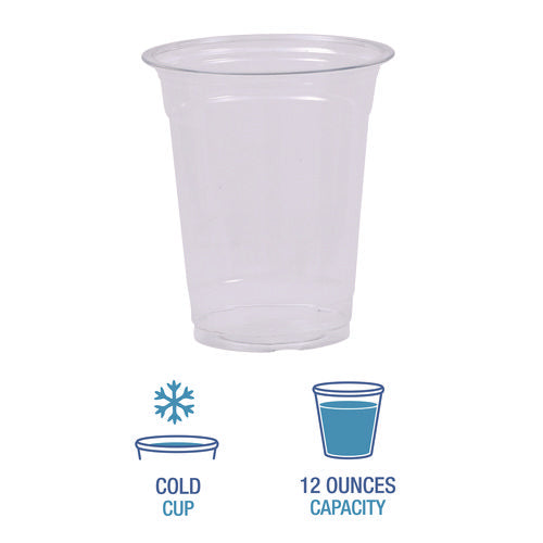 Clear Plastic Cold Cups, 12 Oz, 50/sleeve, 20 Sleeves/carton