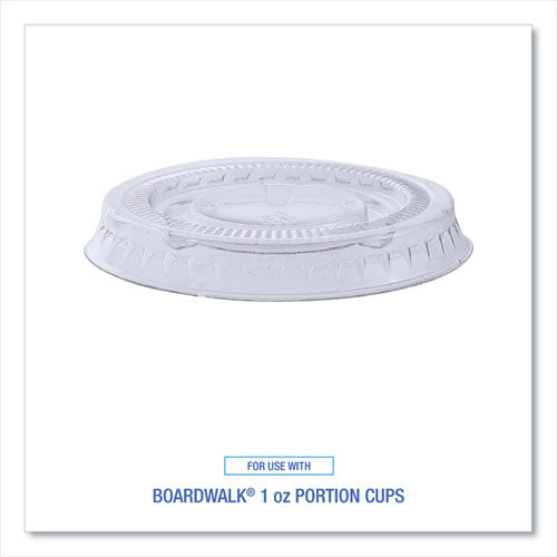 Souffle/portion Cup Lids, Fits 1 Oz Portion Cups, Clear, 2,500/carton