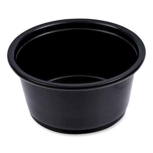 Souffle/portion Cups, 2 Oz, Black, 125/sleeve, 20 Sleeves/carton