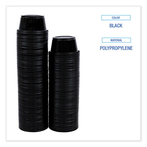 Souffle/portion Cups, 2 Oz, Black, 125/sleeve, 20 Sleeves/carton