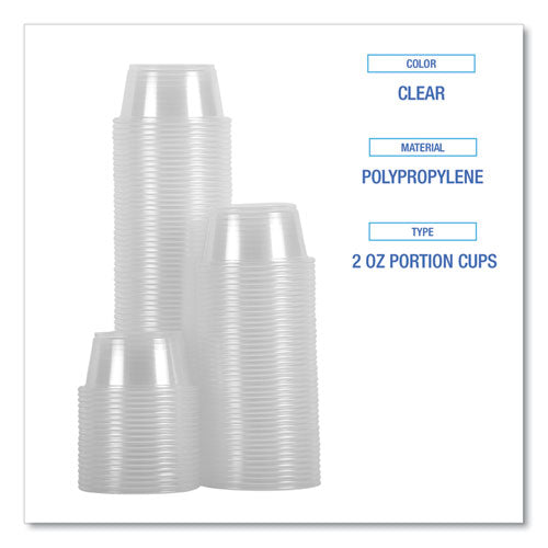 Souffle/portion Cups, 2 Oz, Clear, 125/sleeve, 20 Sleeves/carton