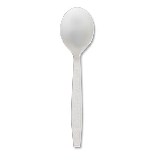 Heavyweight Polypropylene Cutlery, Soup Spoon, White, 1000/carton