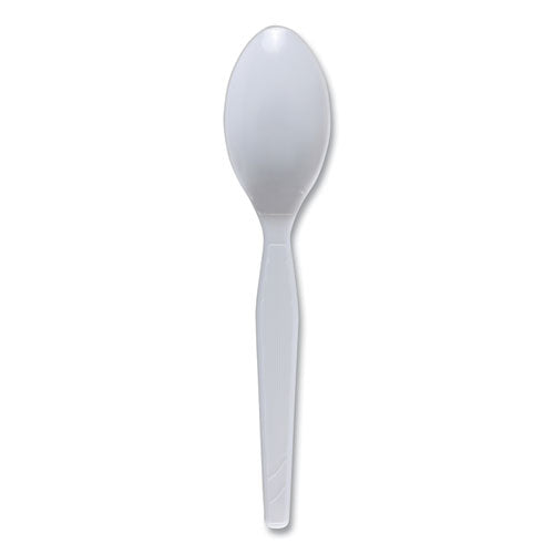 Mediumweight Polystyrene Cutlery, Teaspoon, White, 10 Boxes Of 100/carton