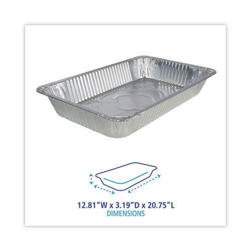 Aluminum Steam Table Pans, Full-size Deep, 620 Gauge, 3.19" Deep, 12.81 X 20.75, 50/carton