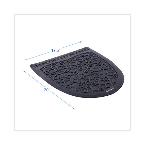 Disposable Urinal Floor Mat 2.0, Slip-resistant Rubber, 17.5 X 20, Black, 6/carton