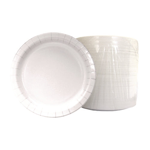 Paper Dinnerware, Plate, 6" Dia, White, 1,000/carton