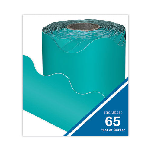 Rolled Borders, Scalloped Border, Back To School, 2.25" X 65 Ft, Teal