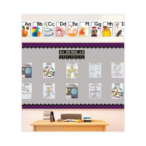 Curriculum Bulletin Board Sets, 27-piece Set, Alphabet, 16" X 10.5", Multicolor