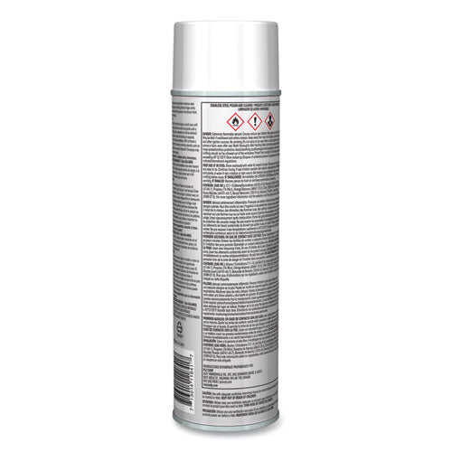 Stainless Steel Polish And Cleaner, Lemon Scent, 15 Oz Aerosol Spray, Dozen