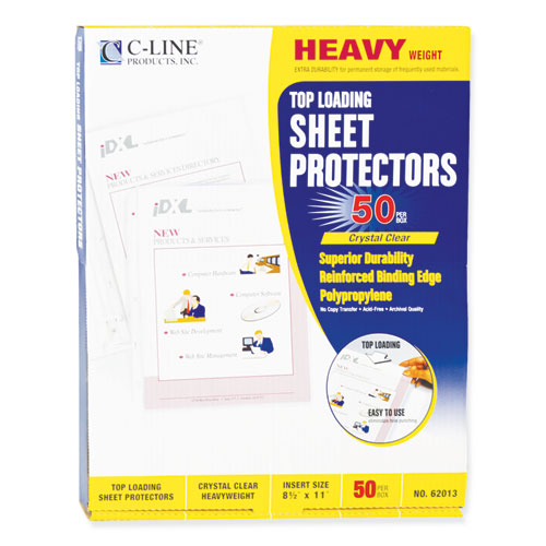 Heavyweight Polypropylene Sheet Protectors, Clear, 2", 11 X 8.5, 50/box