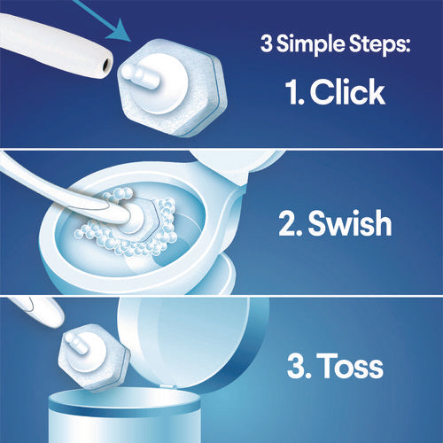 Toiletwand Disposable Toilet Cleaning System: Handle, Caddy And Refills, White