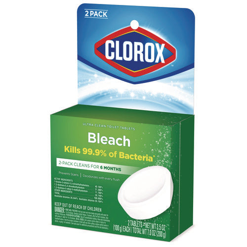 Ultra Clean Toilet Tablets Bleach, 3.5 Oz Tablet, 2/pack, 6 Packs/carton