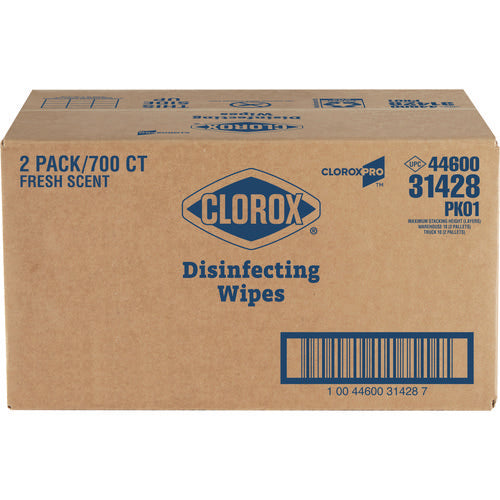 Disinfecting Wipes, 1-ply, 7 X 8, Fresh Scent, White, 700/bag Refill, 2 Bags/carton