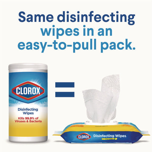 Disinfecting Wipes, Easy Pull Pack, 1-ply, 8 X 7, Fresh Scent, White, 75 Towels/box, 6 Boxes/carton