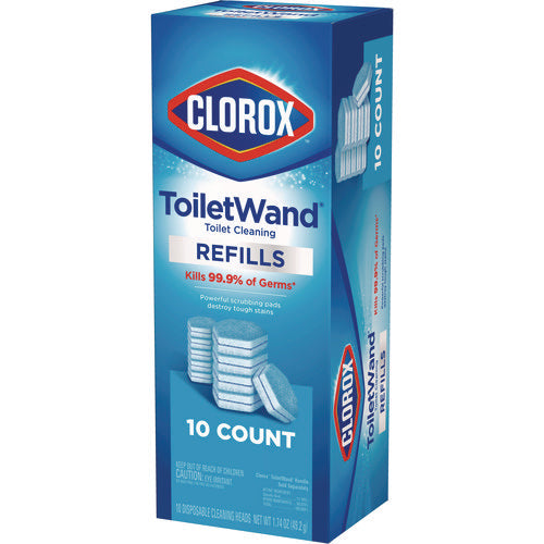 Disinfecting Toiletwand Refill Heads, Blue/white, 10/pack, 6 Packs/carton