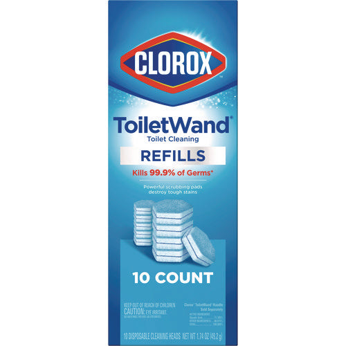 Disinfecting Toiletwand Refill Heads, Blue/white, 10/pack, 6 Packs/carton