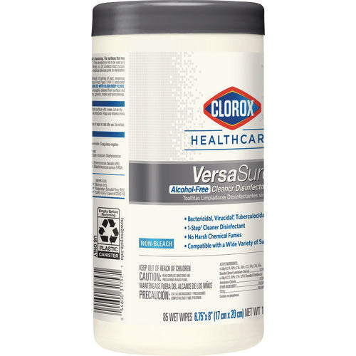 Versasure Cleaner Disinfectant Wipes, 1-ply, 8 X 6.75, Original Scent, White, 85 Towels/can