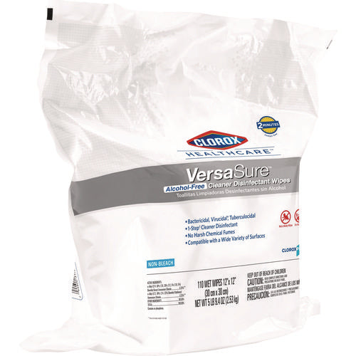 Versasure Cleaner Disinfectant Wipes, 1-ply, 12 X 12, Fragranced, White, 110/pouch