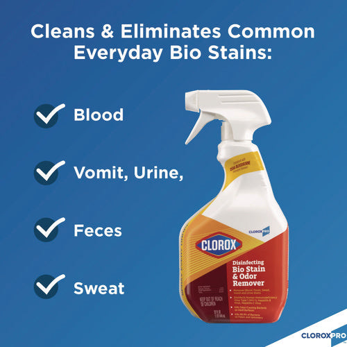 Disinfecting Bio Stain And Odor Remover, Fragranced, 128 Oz Refill Bottle