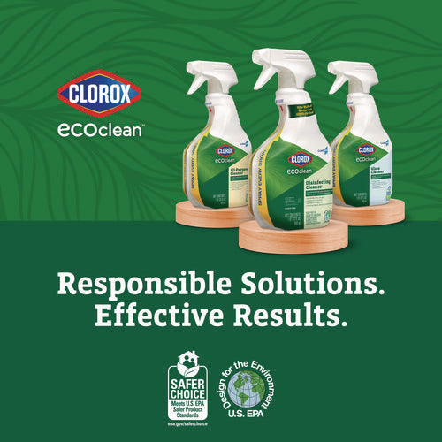 Clorox Pro Ecoclean Disinfecting Cleaner, Unscented, 32 Oz Spray Bottle, 9/carton