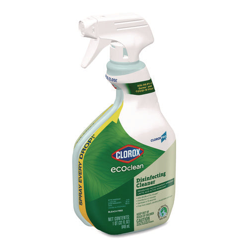 Clorox Pro Ecoclean Disinfecting Cleaner, Unscented, 32 Oz Spray Bottle