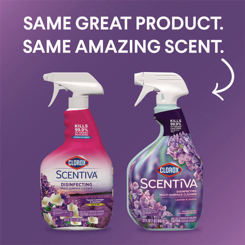 Scentiva Disinfecting Multi-surface Cleaner, Lavender And Jasmine, 32 Oz, 9/carton