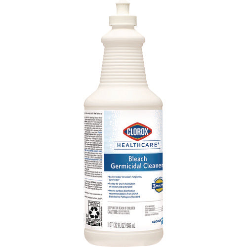 Bleach Germicidal Cleaner, 32 Oz Pull-top Bottle, 6/carton