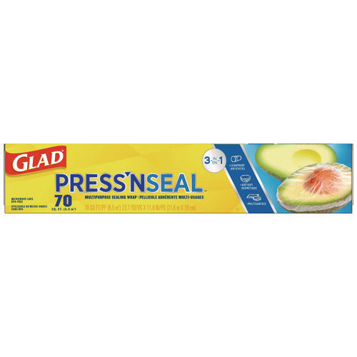 Press'n Seal Food Plastic Wrap, 70 Square Foot Roll, 12 Rolls/carton