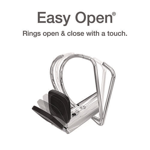 Premier Easy Open Clearvue Locking Slant-d Ring Binder, 3 Rings, 1" Capacity, 11 X 8.5, White