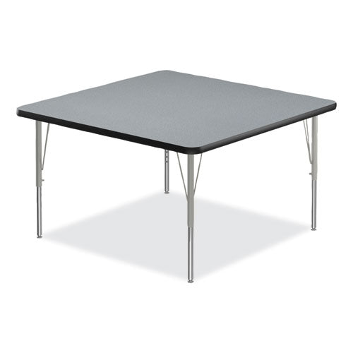 Adjustable Activity Tables, Square, 48" X 48" X 19" To 29", Gray Top, Silver Legs, 4/pallet