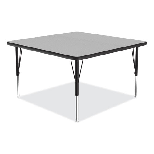 Adjustable Activity Tables, Square, 48" X 48" X 19" To 29", Gray Top, Black Legs, 4/pallet