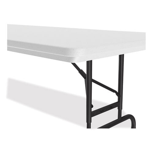 Adjustable Folding Tables, Rectangular, 72" X 30" X 22" To 32", Gray Granite Top, Black Legs, 4/pallet