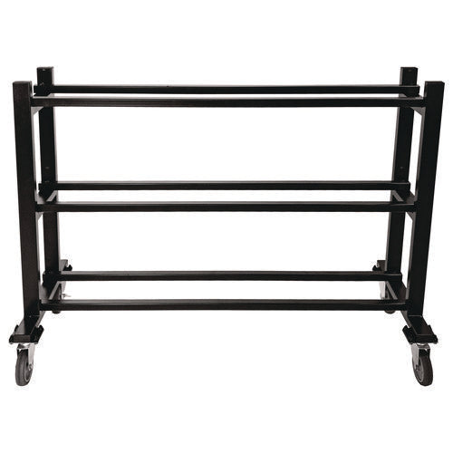 Deluxe Heavy-duty Basketball Cart, Metal, 220 Lb Capacity, 16 X 50.75 X 34.75, Black