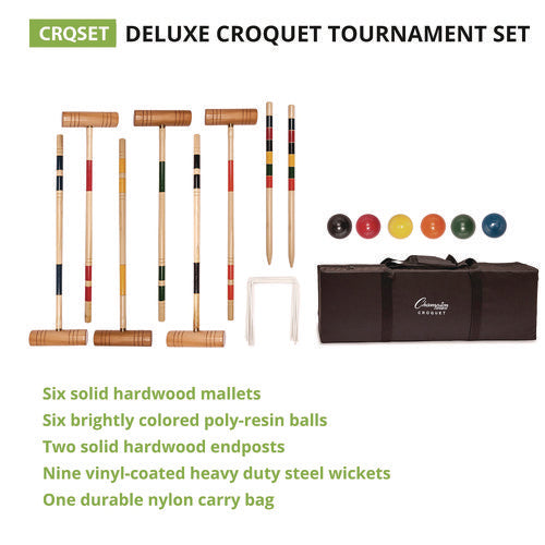 Deluxe Croquet Tournament Set, With Carry Bag