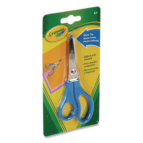 Blunt Tip Kid's Scissors, 5" Cut Length, Straight Blue Handle