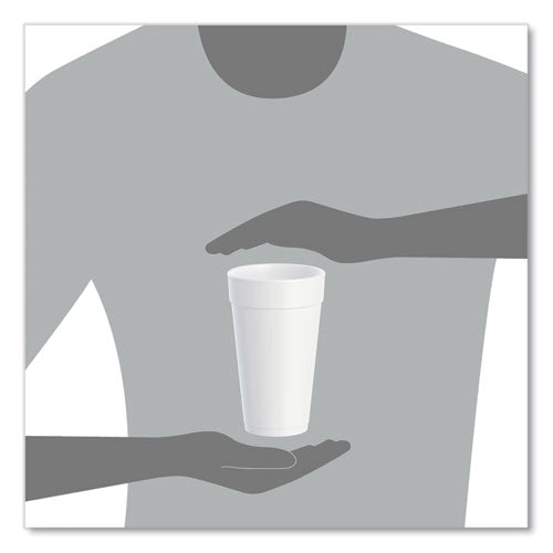 Foam Drink Cups, 20 Oz, White, 500/carton