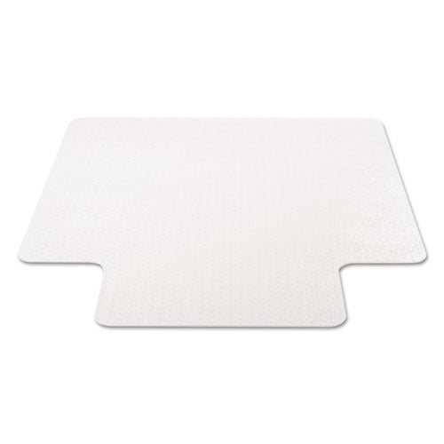 Economat Occasional Use Chair Mat For Low Pile Carpet, 45 X 53, Wide Lipped, Clear