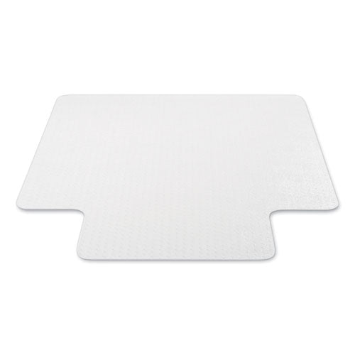 Antimicrobial Chair Mat, Medium Pile Carpet, 48 X 36, Lipped, Clear