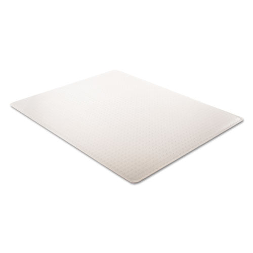 Supermat Frequent Use Chair Mat, Med Pile Carpet, 45 X 53, Beveled Rectangle, Clear