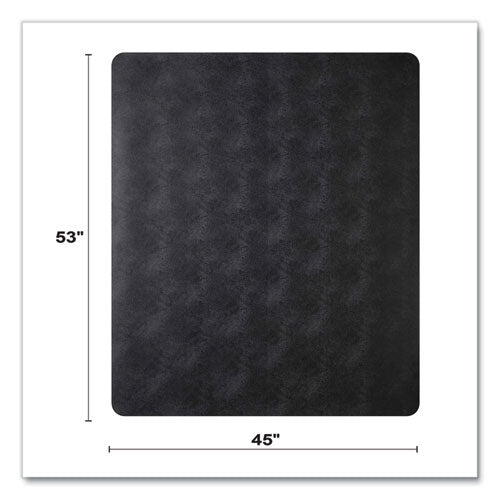 Economat Hard Floor Chair Mat, Rectangular, 45 X 53, Black