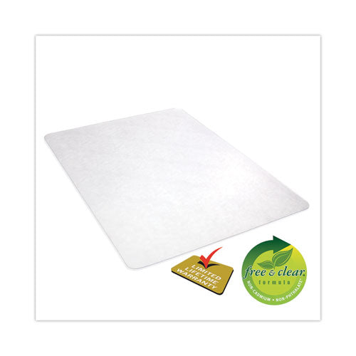 Antimicrobial Chair Mat, Rectangular, 45 X 53, Clear