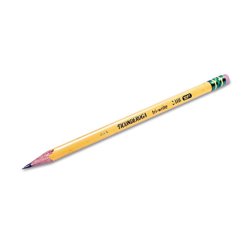 Tri-write Triangular Pencil, Hb (#2), Black Lead, Yellow Barrel, Dozen