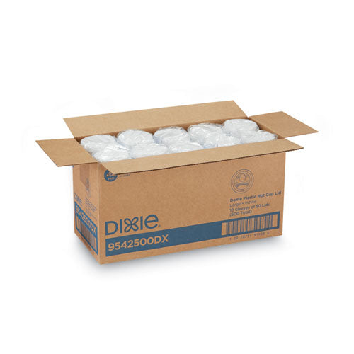 White Dome Lid Fits 10 Oz To 16 Oz Perfectouch Cups, 12 Oz To 20 Oz Hot Cups, Wisesize, 500/carton