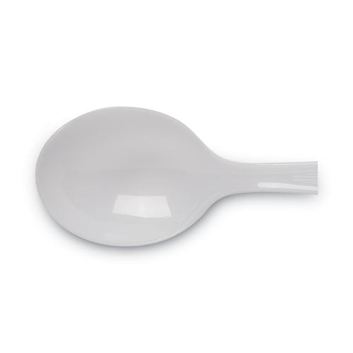 Plastic Cutlery, Heavyweight Soup Spoons, White, 1,000/carton