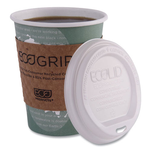 World Art Renewable And Compostable Hot Cups, 12 Oz, Gray, 50/pack, 20 Packs/carton