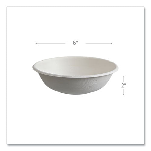 Vanguard Renewable And Compostable Sugarcane Bowls, 16 Oz, White, 800/carton