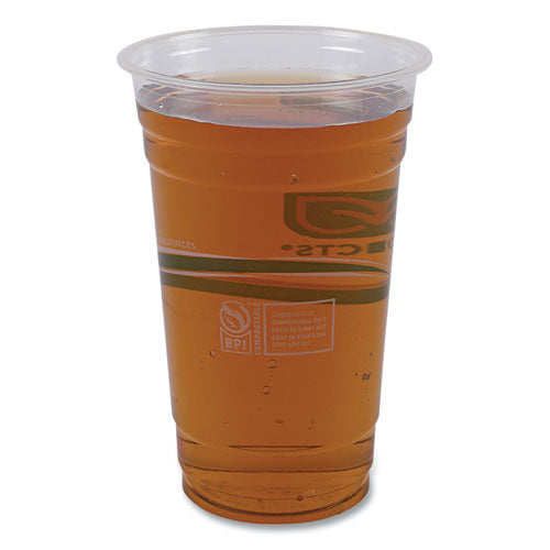 Greenstripe Renewable And Compostable Cold Cups, 20 Oz, Clear, 50/pack, 20 Packs/carton