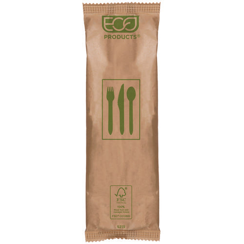 Wood Cutlery, Fork/knife/spoon/napkin, Natural, 500/carton