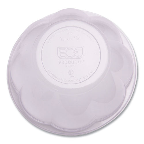 Renewable And Compostable Salad Bowls With Lids, 24 Oz, Clear, Plastic, 50/pack, 3 Packs/carton